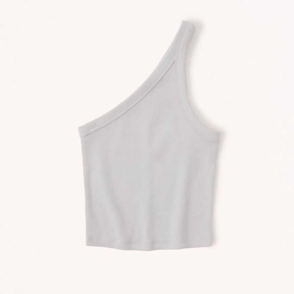 NWT GREY/purple abercrombie one shoulder tank top
